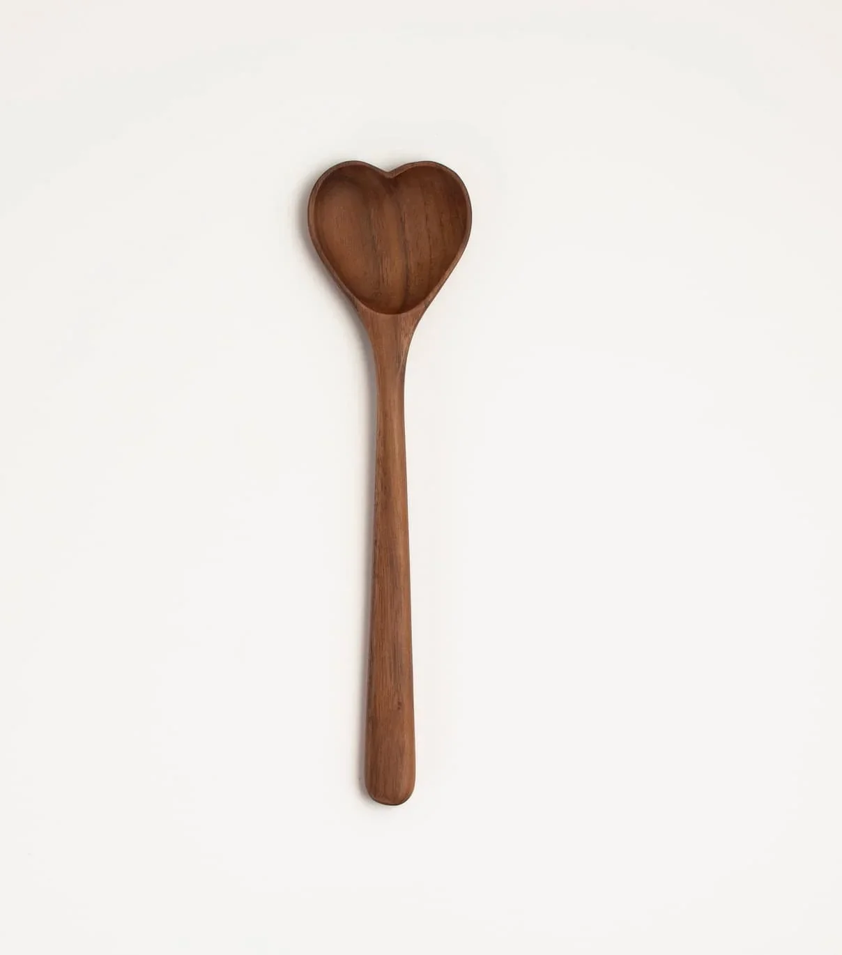HEART-SHAPED WALNUT SPOON