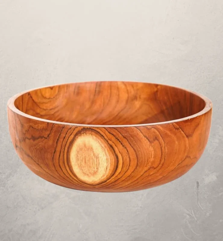 CLASSIC TEAK WOOD SALAD SERVING BOW