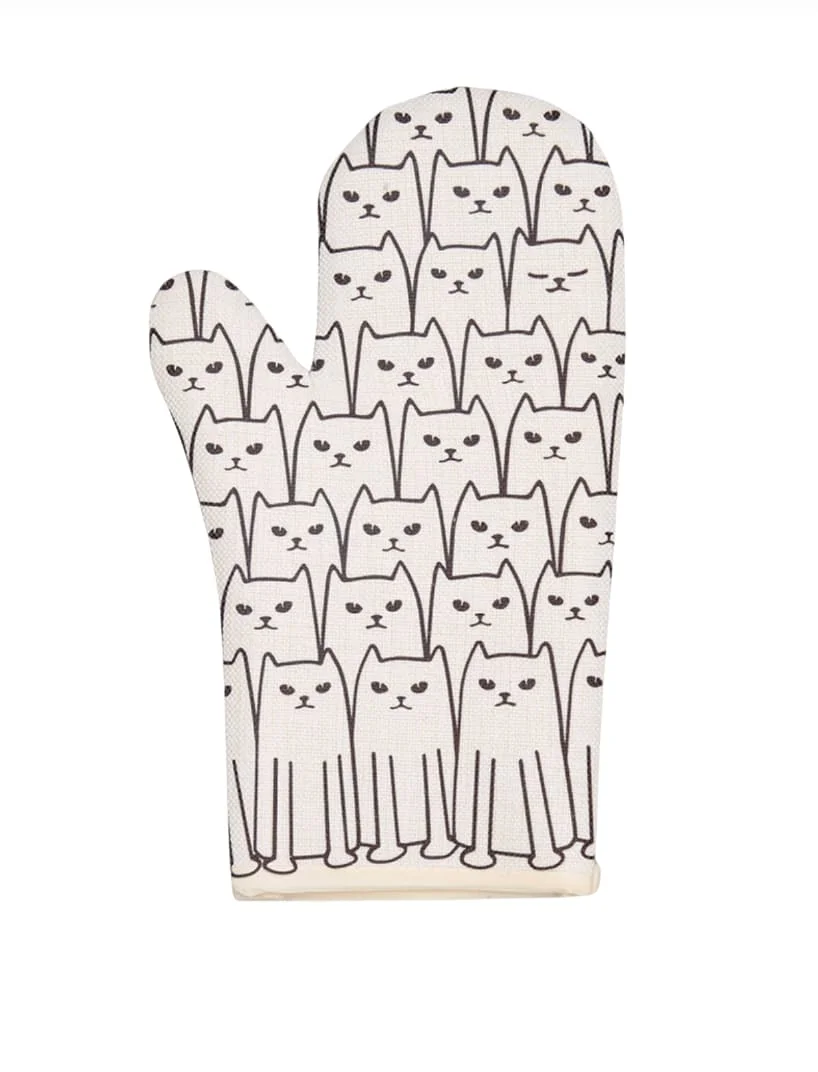 CAT PRINT OVEN MITT