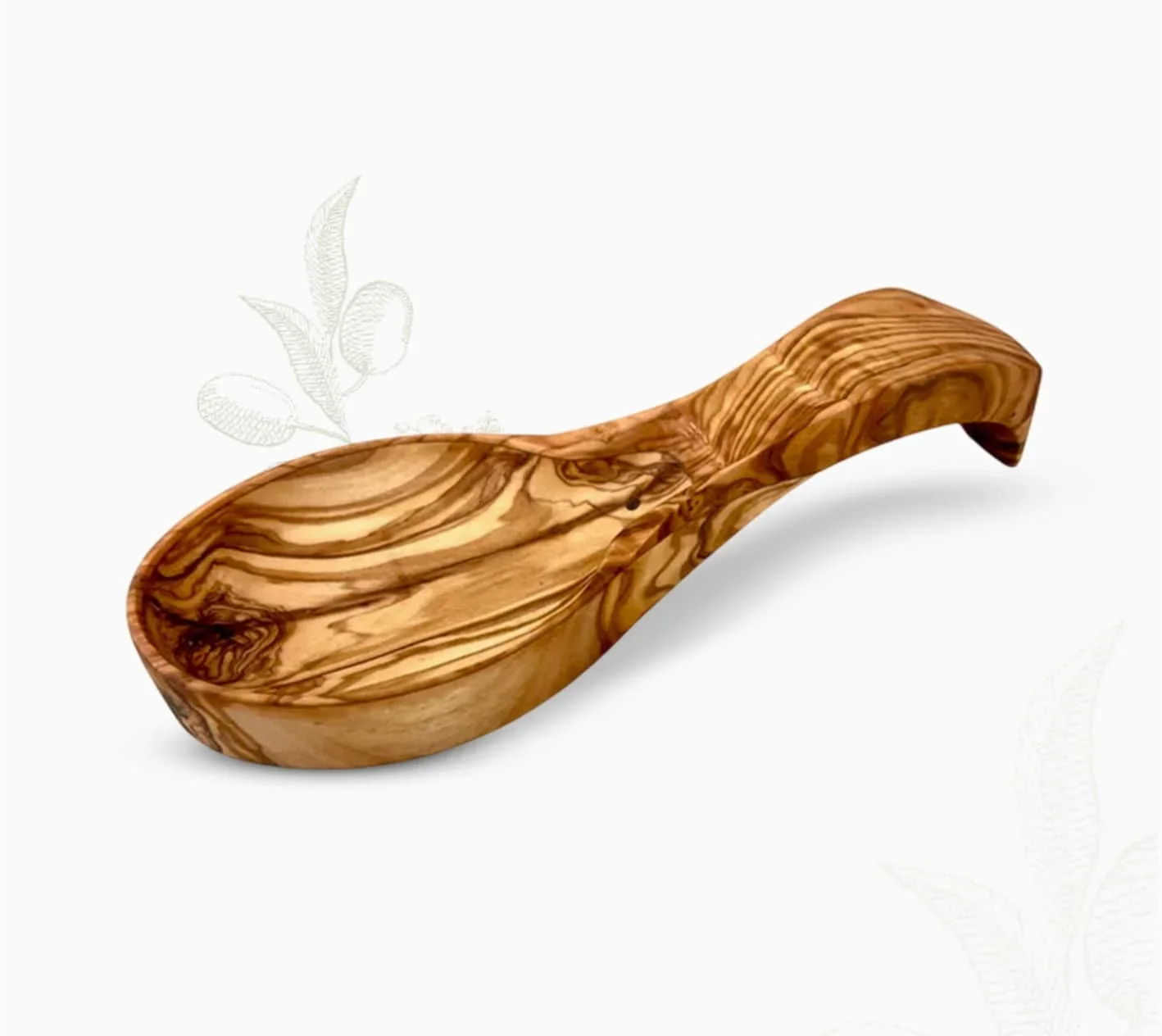 OLIVE WOOD SPOON REST